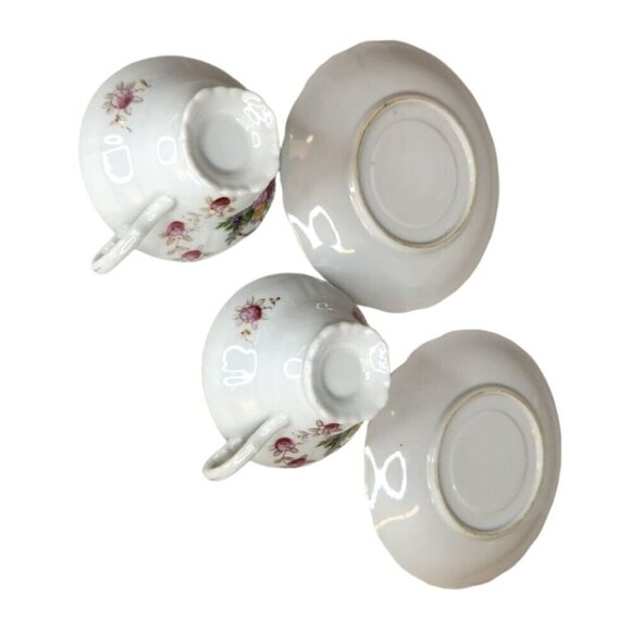 Floral Fine Bone China Teacup & Saucer Set of 2 - Picture 7 of 11